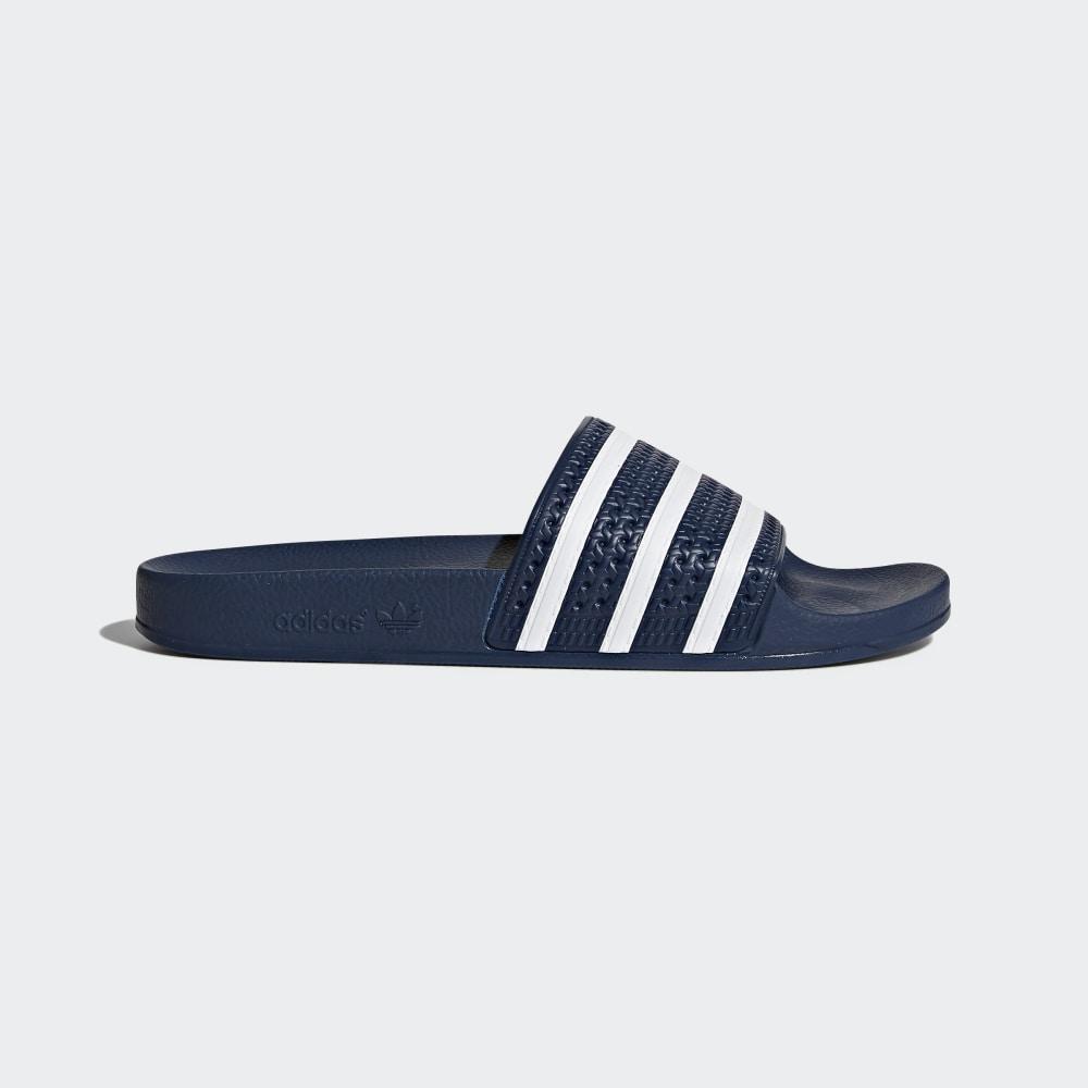Papuci Adidas Adilette Barbati Romania - Albastri/Albi 288022